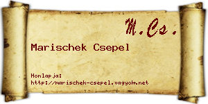 Marischek Csepel névjegykártya